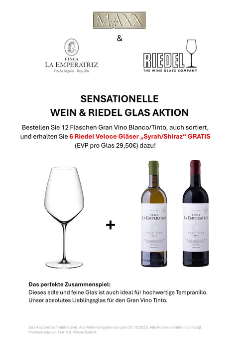 Top Weine & Riedel Glas Aktion