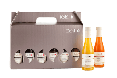 Hochwertige BERGAPFELSÄFTE VON KOHL - 6ER GESCHENKBOX (ohne Inhalt)